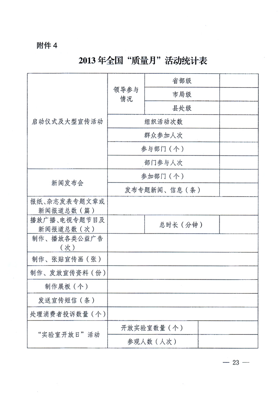 國家質(zhì)量監(jiān)督檢驗檢疫總局、中共中央宣傳部等單位《關(guān)于開展2013年全國“質(zhì)量月”活動的通知》